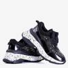 Black sports shoes with cubic zirconias Ergo - Shoes