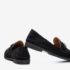 Black women&#39;s loafers with an ornament on the nose Hilawe - Footwear 1