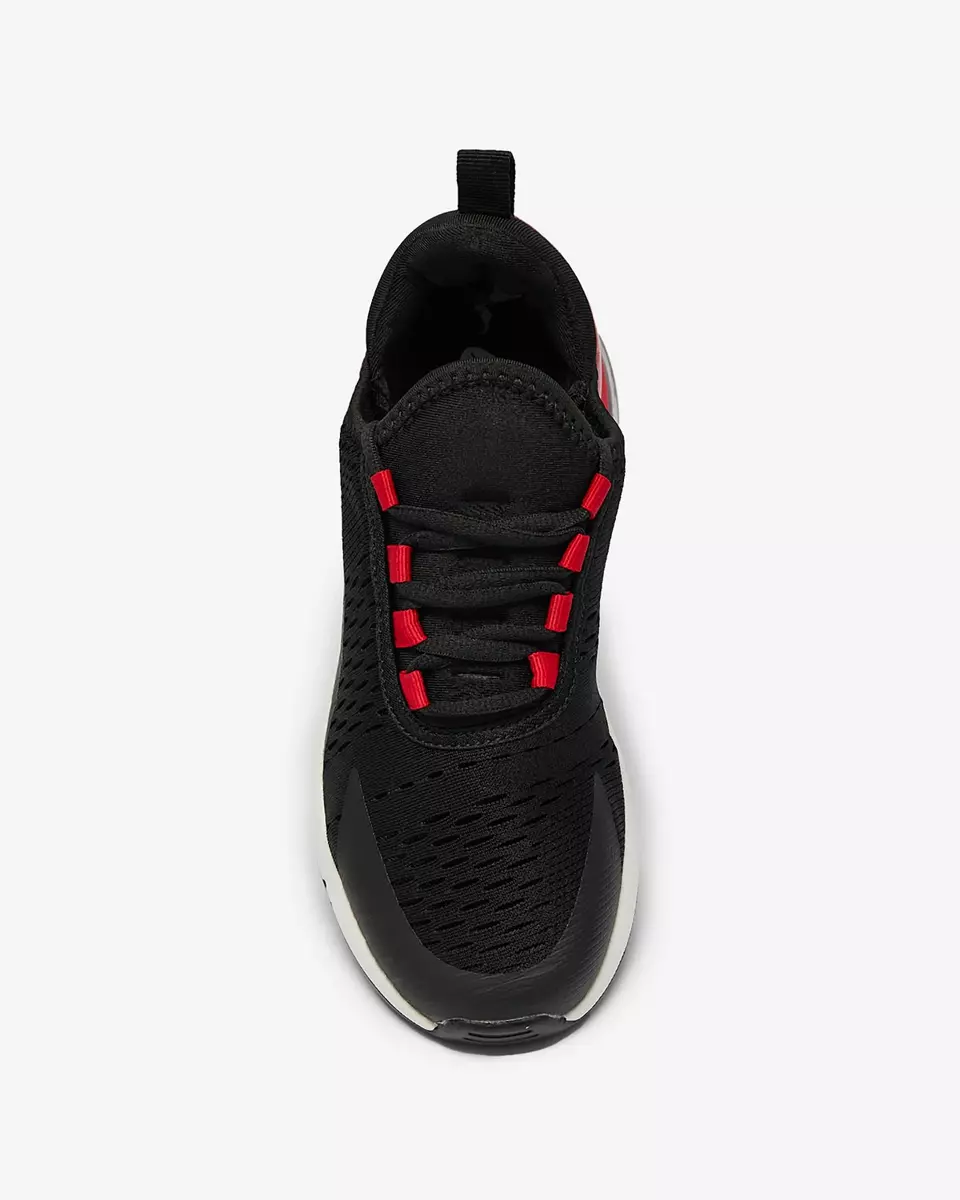 Black women's athletic shoes with red insert Neterika - Footwear