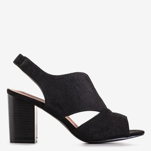Black women's eco-suede sandals on the post Luvenia - Footwear