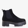 Black women's flat-heeled boots from Mulacio - Shoes