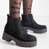 Black women's flat-heeled boots from Mulacio - Shoes