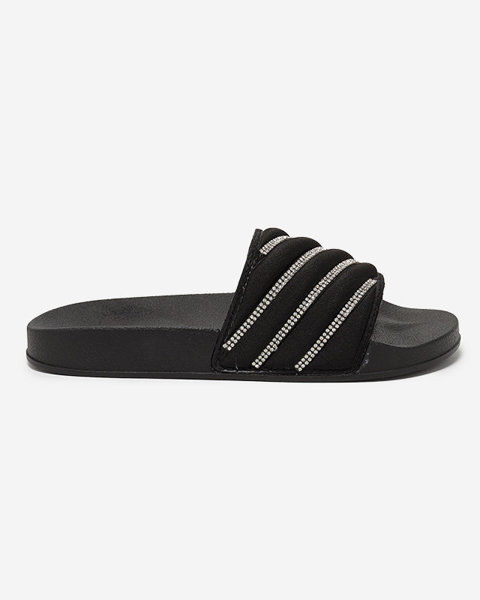 Black women's flip-flops with zircons Erikis - Footwear