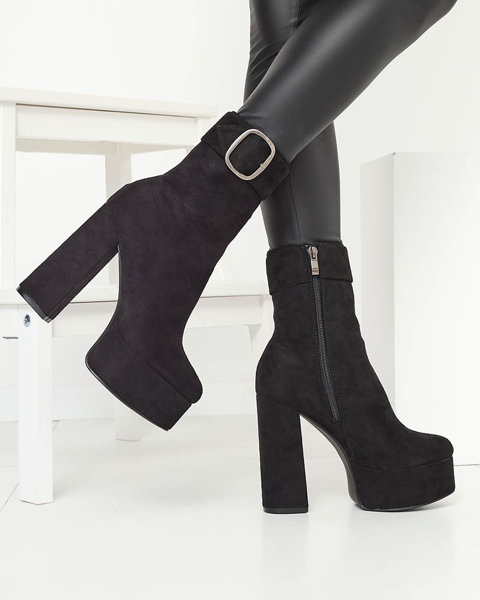 Black women's high-heeled boots Vefera - Footwear