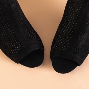 Black women's openwork sandals on the Zira post - Footwear
