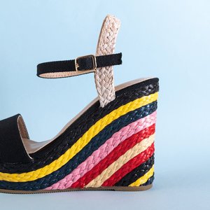 Black women's sandals on a colorful anchor Aropaho - Footwear