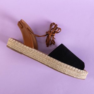 Black women's tied sandals Alvina - Footwear