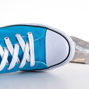 Blue Men's High Sneakers Mishay - Footwear