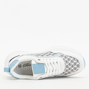 Blue and white women's sports shoes Weniso sneakers - Footwear