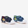 Blue children's sneakers with a Drio print - Footwear