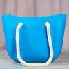Blue rubber bag with handles - Handbags 1