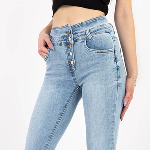Blue women's skinny jeans - Clothing