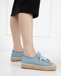 Blue women's sneakers a'la espadrilles Naoko - Footwear