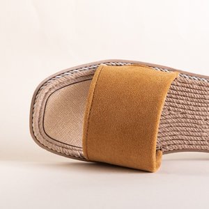 Brown Vicoria women's slippers - Footwear