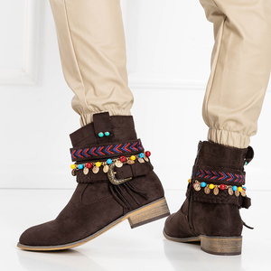 Brown women cowboy boots Livra - Footwear