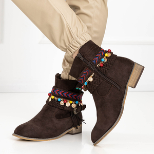 Brown women cowboy boots Livra - Footwear