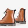 Brown women's leather eco-leather boots Lesita - Footwear