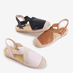 Brown women's sandals a'la espadrilles on the Dium platform - Footwear