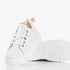 Cathleen White and Orange Women's Sneakers - Footwear