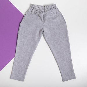 Children's gray sweatpants with rhinestones - Clothing