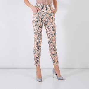 Colorful women's leopard print trousers - Clothing