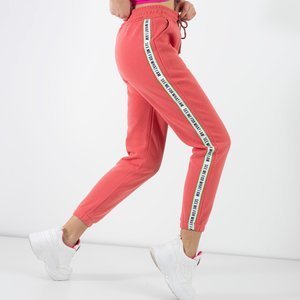Coral women's insulated tracksuits with stripes - Clothing