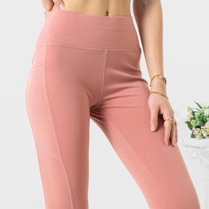 Coral women's sports treggings with pockets - Clothing