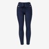 Dark blue women&#39;s tied trousers with ties - Trousers 1