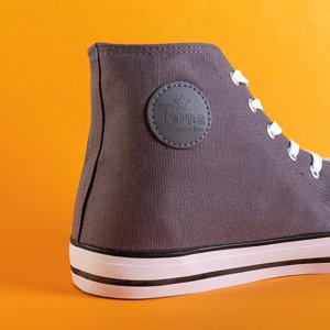Dark gray men's high-top Skarle sneakers - Footwear