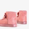 Dark pink children's snow boots with pearls Mira - Footwear
