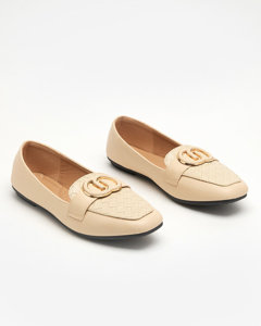 Eco-leather loafers in beige Amida - Footwear