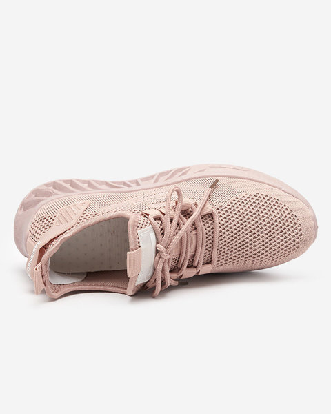 Fabric women's sports shoes in pink Ltoti- Footwear