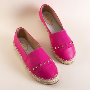 Fuchsia women's espadrilles with stars Fraus - Footwear