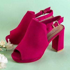 Fuchsia women's high-heeled sandals Wefira - Footwear