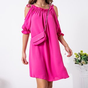 Fuchsia women's short dress - Clothing