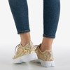 Gold women's sneakers with holographic finish That's It - Footwear 1