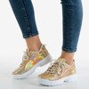 Gold women's sneakers with holographic finish That's It - Footwear 1