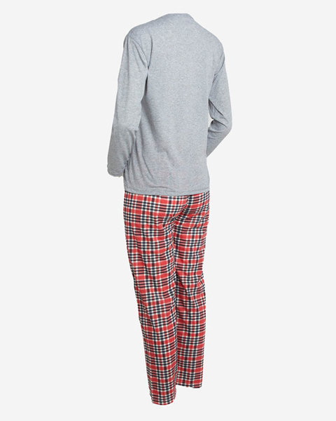 Gray Christmas Women's 2-Piece Pajamas- Clothing