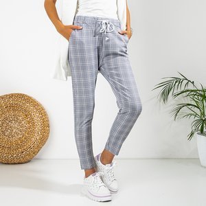 Gray Women's 7/8 Checked Pants - Clothing