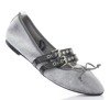 Gray ballerinas tied with Serelinna ribbon - Footwear