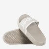 Gray children's slippers with Super inscription - Footwear