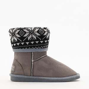 Gray children's snow boots from Snowii - Footwear