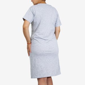 Gray coral maternity and nursing nightgown with print - Clothing