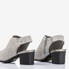 Gray openwork post sandals Katina - Footwear