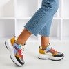 Gray sport sneakers with colorful Lingi inserts - Footwear 1