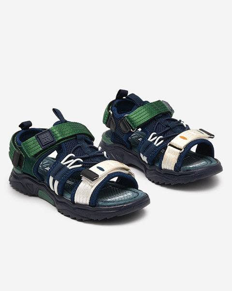 Green children's Velcro sandals Meteris - Footwear