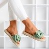 Green flip-flops with a bow Playa - Footwear 1