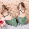 Green women's flat ballerinas Vosia - Footwear