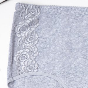 Lace women's panties in gray color - Underwear