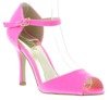 Lacquered sandals in the color of Guisera neon pink - Shoes